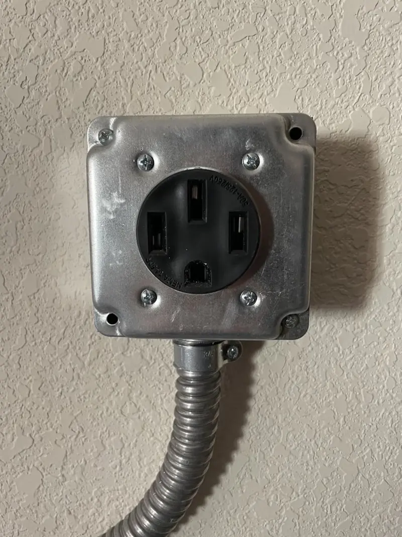 NEMA 14-50 outlet installed for Electrical Panel Upgrade in Oildale